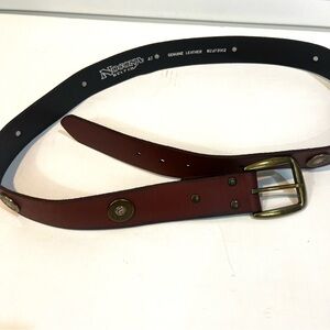 Nocona Men's Shotgun Shell Concho Bullet Leather Belt with Brass Buckle Cowboy